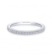 Gabriel & Co. 14k White Gold Contemporary Anniversary Wedding Band - WB12636E4W44JJ