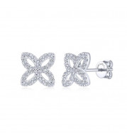 Gabriel & Co. 14k White Gold Lusso Diamond Stud Earrings - EG13488W45JJ