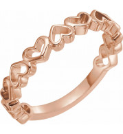 14K Rose Heart Ring - 51574103P