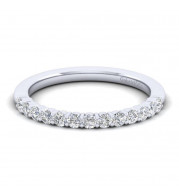 Gabriel & Co. 14k White Gold Contemporary Anniversary Wedding Band - WB11757E6W44JJ