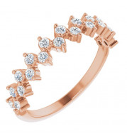 14K Rose 3/8 CTW Diamond Anniversary Band - 123857602P