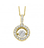 Gems One 14KT Yellow Gold & Diamond Rhythm Of Love Neckwear Pendant  - 3/8 ctw - ROL1242-4YC