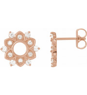 14K Rose 1/3 CTW Diamond Earrings - 86834602P
