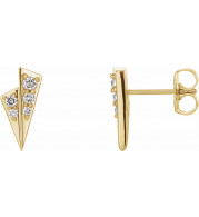 14K Yellow 1/6 CTW Diamond Geometric Earrings - 86842601P