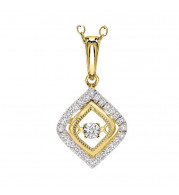 Gems One 14KT Yellow Gold & Diamond Rhythm Of Love Neckwear Pendant  - 1/6 ctw - ROL1192-4YC