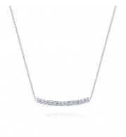 Gabriel & Co. 14k White Gold Lusso Diamond Bar Necklace - NK5791W45JJ