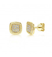 Gabriel & Co. 14k Yellow Gold Hampton Diamond Stud Earrings - EG11556Y45JJ