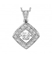 Gems One 14KT White Gold & Diamond Rhythm Of Love Neckwear Pendant  - 1/3 ctw - ROL1083-4WC
