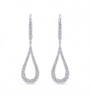 Gabriel & Co. 14k White Gold Lusso Diamond Drop Earrings - EG13195W45JJ