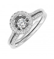 Gems One 14KT White Gold & Diamond Rhythm Of Love Fashion Ring  - 1/2 ctw - ROL1186-4WC