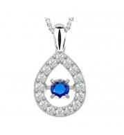 Gems One 14KT White Gold & Diamond Rhythm Of Love Neckwear Pendant   - 1/10 ctw - ROL1098-4WC