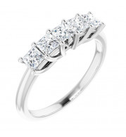 14K White 3/4 CTW Set Anniversary Band - 1239916037P