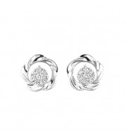 Gems One Silver Diamond (1/8Ctw) Earring - ER33698-SSD