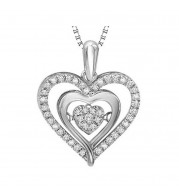 Gems One 10KT White Gold & Diamond Rhythm Of Love Neckwear Pendant  - 1/5 ctw - ROL1058-1WSSSC