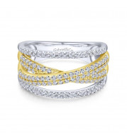 Gabriel & Co. 14k Two Tone Gold Lusso Diamond Ring - LR51337M45JJ