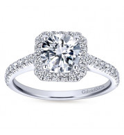 Gabriel & Co. 14k White Gold Contemporary Halo Engagement Ring - ER7252W44JJ
