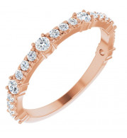 14K Rose 1/2 CTW Diamond Anniversary Band - 123802602P