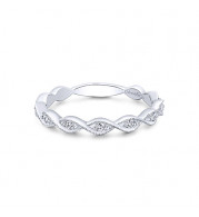 Gabriel & Co. 14k White Gold Diamond Stackable Ladies' Ring