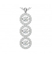 Gems One Silver (SLV 995) Diamond Rhythm Of Love Neckwear Pendant  - 1 ctw - ROL1119-SSWD