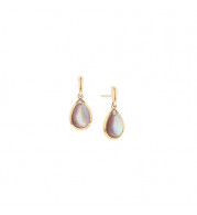 Kabana 14k Rose Gold Mother of Pearl Inlay Earring