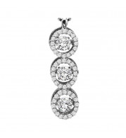 Gems One 14KT White Gold & Diamond Rhythm Of Love Neckwear Pendant  - 2 ctw - ROL1133-4WC