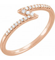 14K Rose 1/8 CTW Diamond Stackable Ring - 123053602P
