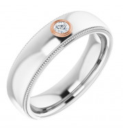 14K White & Rose 1/10 CTW Diamond Ring - 1232146004P