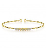 Gabriel & Co. 14k Yellow Gold Bujukan Diamond Bangle Bracelet - BG4116-65Y45JJ