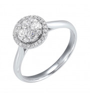 Gems One 14Kt White Gold Diamond (1/2Ctw) Ring - RG10558-4WC