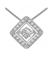 Gems One 14KT White Gold & Diamonds Stunning Neckwear Pendant - 7/8 ctw - ROL1074-4WC