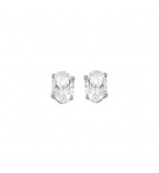Gems One 14Kt White Gold White Topaz (1/2 Ctw) Earring - EWO53-4W
