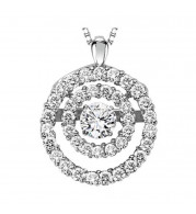 Gems One 14KT White Gold & Diamond Rhythm Of Love Neckwear Pendant  - 3/8 ctw - ROL1013-4WC