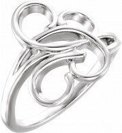 14K White Freeform Ring - 51524101P