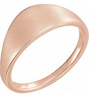 14K Rose 21x7 mm Geometric Signet Ring - 51717103P