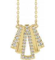14K Yellow 1/4 CTW Diamond Art Deco 18 Necklace - 86916616P