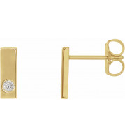 14K Yellow .06 CTW Diamond Bar Earrings - 867826001P