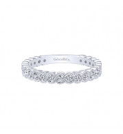 Gabriel & Co. 14k White Gold Diamond Stackable Ladies' Ring