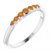 14K White Citrine Stackable Ring - 72022606P