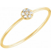 14K Yellow .04 CTW Diamond Petite Circle Ring - 65192260000P