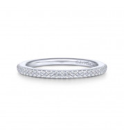 Gabriel & Co. 14k White Gold Contemporary Anniversary Wedding Band - WB14420R4W44JJ