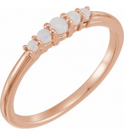 14K Rose Opal Graduated Five-Stone Ring - 71964602P