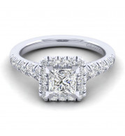 Gabriel & Co. 14k White Gold Contemporary Halo Engagement Ring - ER10909S4W44JJ