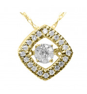 Gems One 14KT Yellow Gold & Diamond Rhythm Of Love Neckwear Pendant   - 1/10 ctw - ROL1130-4YC