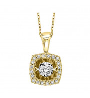 Gems One 14KT Yellow Gold & Diamond Rhythm Of Love Neckwear Pendant  - 1/6 ctw - ROL1221-4YC