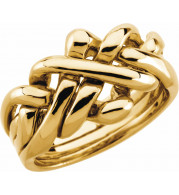 14K Yellow 12.5 mm Puzzel Ring - 514433750P