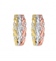 Gems One 10Kt White Yellow Rose Gold Diamond (1/6Ctw) Earring - ER10505-1WYPD
