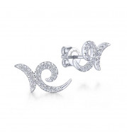 Gabriel & Co. 14k White Gold Kaslique Diamond Stud Earrings - EG13482W45JJ
