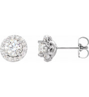 14K White 7/8 CTW Diamond Earrings - 868396020P