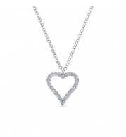 Gabriel & Co. 14k White Gold Eternal Love Diamond Heart Necklace - NK5452W45JJ