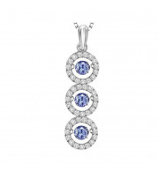 Gems One 14KT White Gold & Diamond Rhythm Of Love Neckwear Pendant   - 5/8 ctw - ROL1133-4WCT